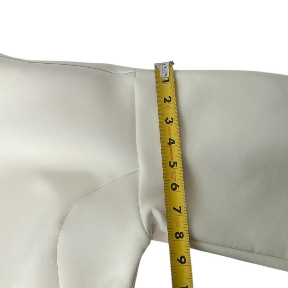 Anthropologie Maeve Neoprene Hourglass Pullover Womens Size Large Ivory Stretch - Picture 11 of 12